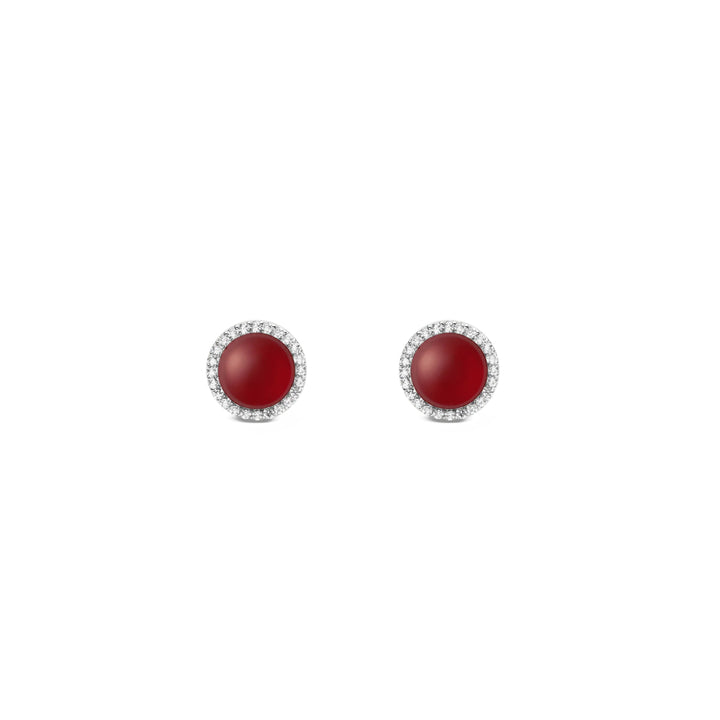 dw00401416 Dw Audrey Earrings Red Agathe Silver
