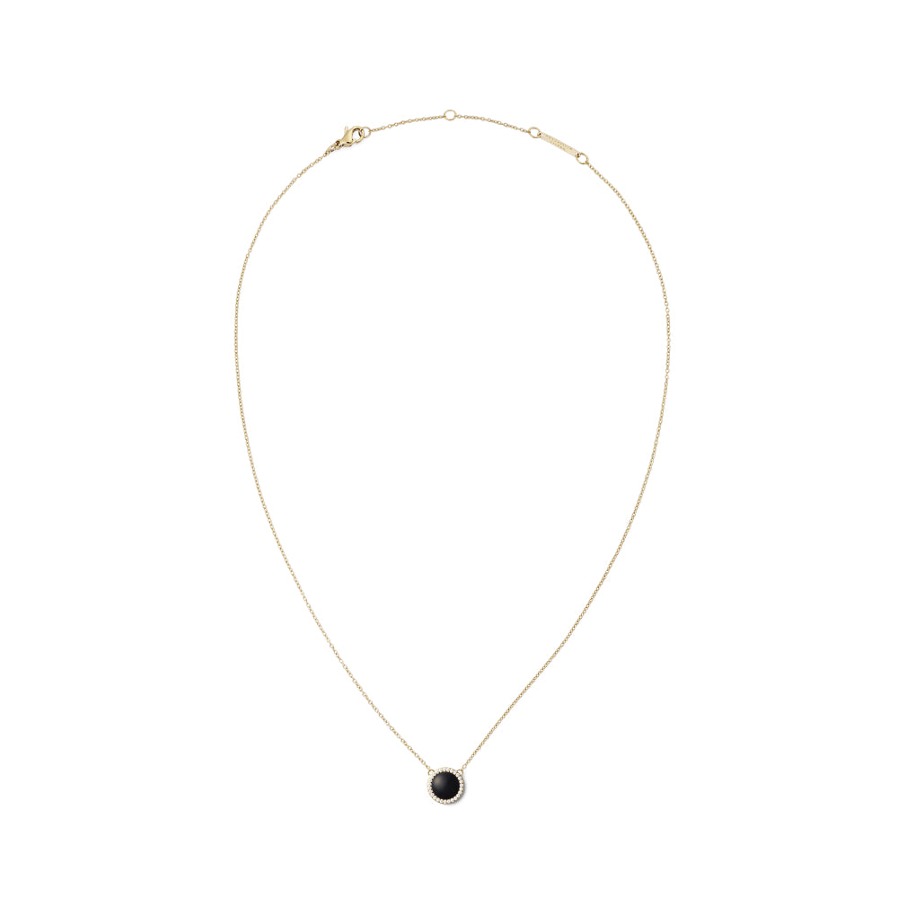 dw00401444 Dw Audrey Necklace Black Agathe Gold
