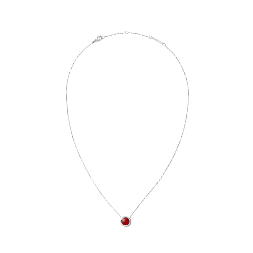 dw00401452 Dw Audrey Necklace Red Agathe Silver