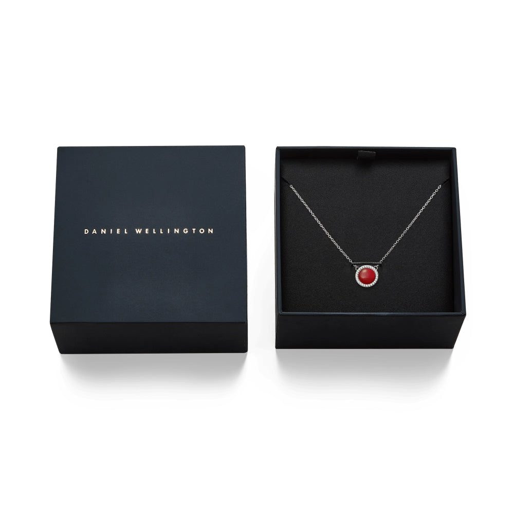 dw00401452 Dw Audrey Necklace Red Agathe Silver