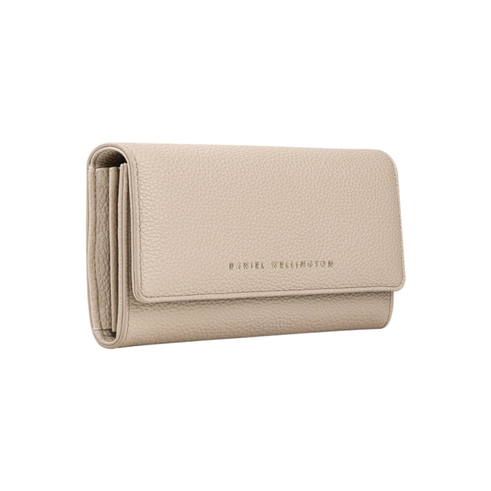 dw01900055 Button wallet with chain cream tumbled 19x10 cm