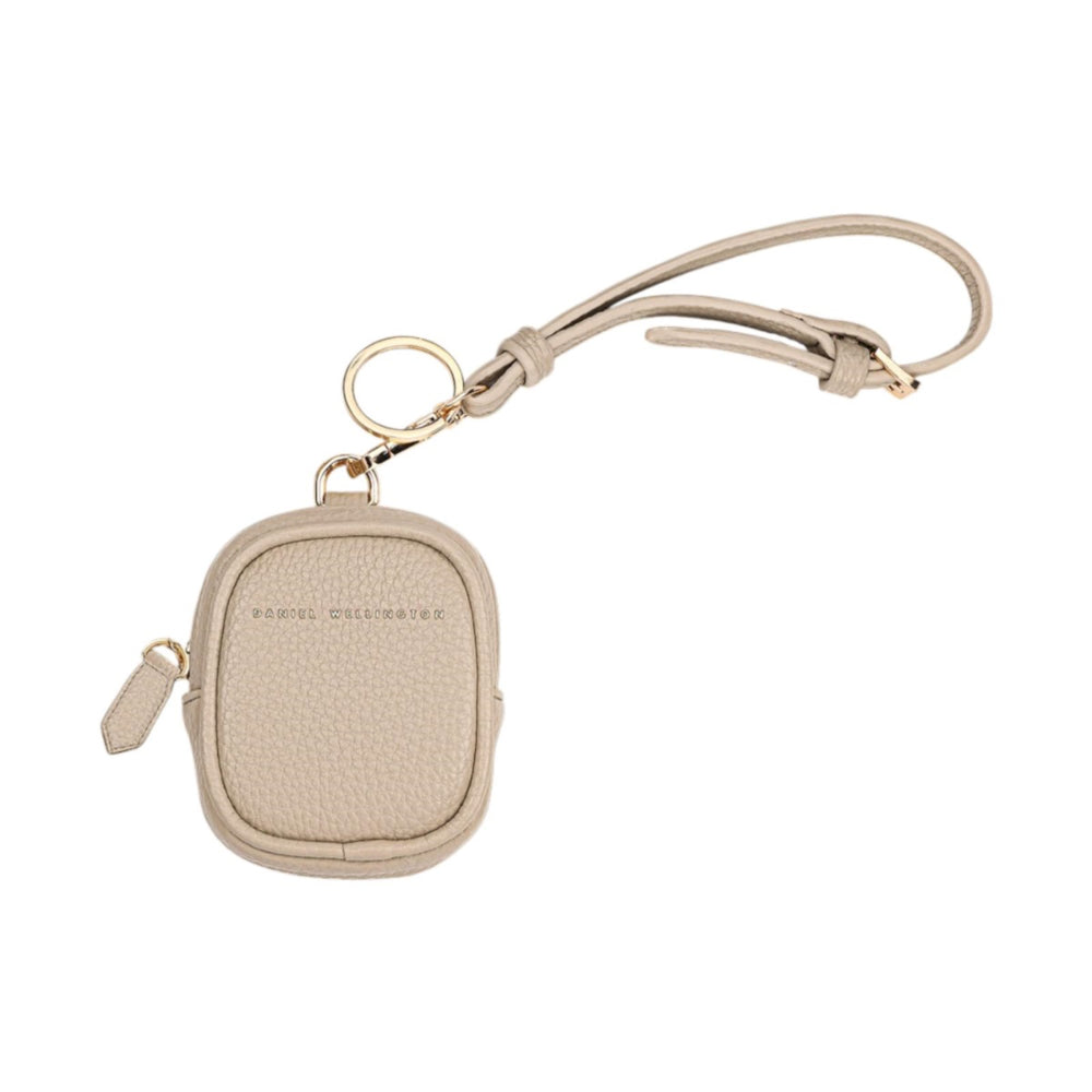dw01900060 Mini Bag keyring cream tumbled 6x7.5 cm