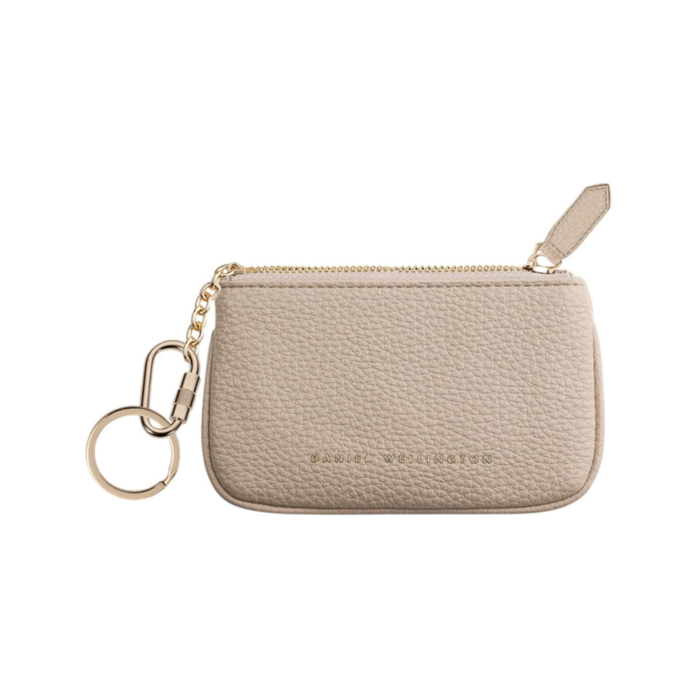 dw01900064 Keyring with zip cream tumbled 12,5x7cm