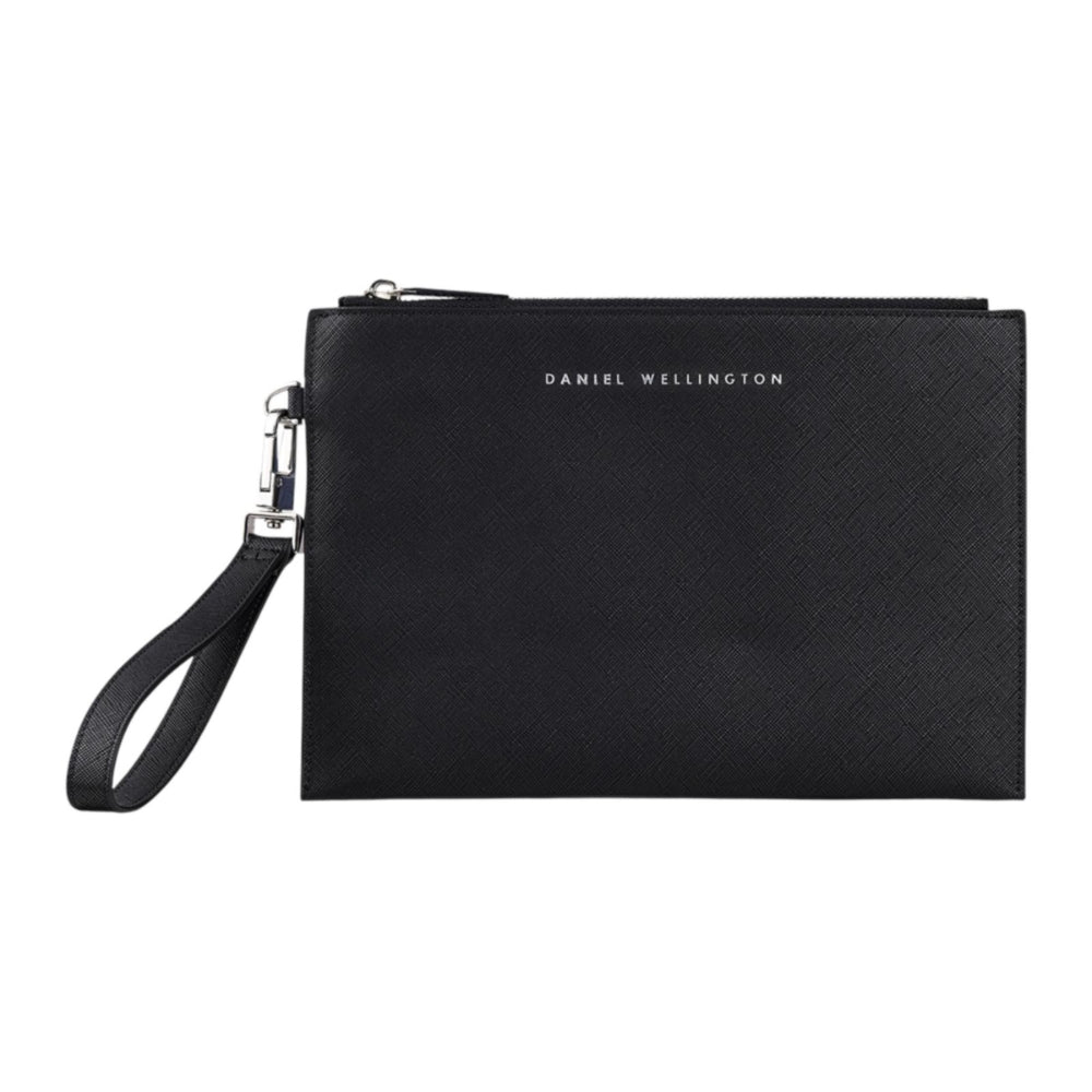 dw01900066 Clutch bag with handle black saffiano 25x17cm
