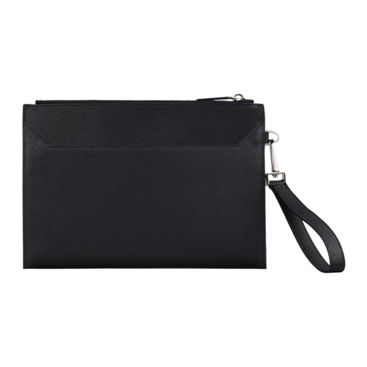 dw01900066 Clutch bag with handle black saffiano 25x17cm