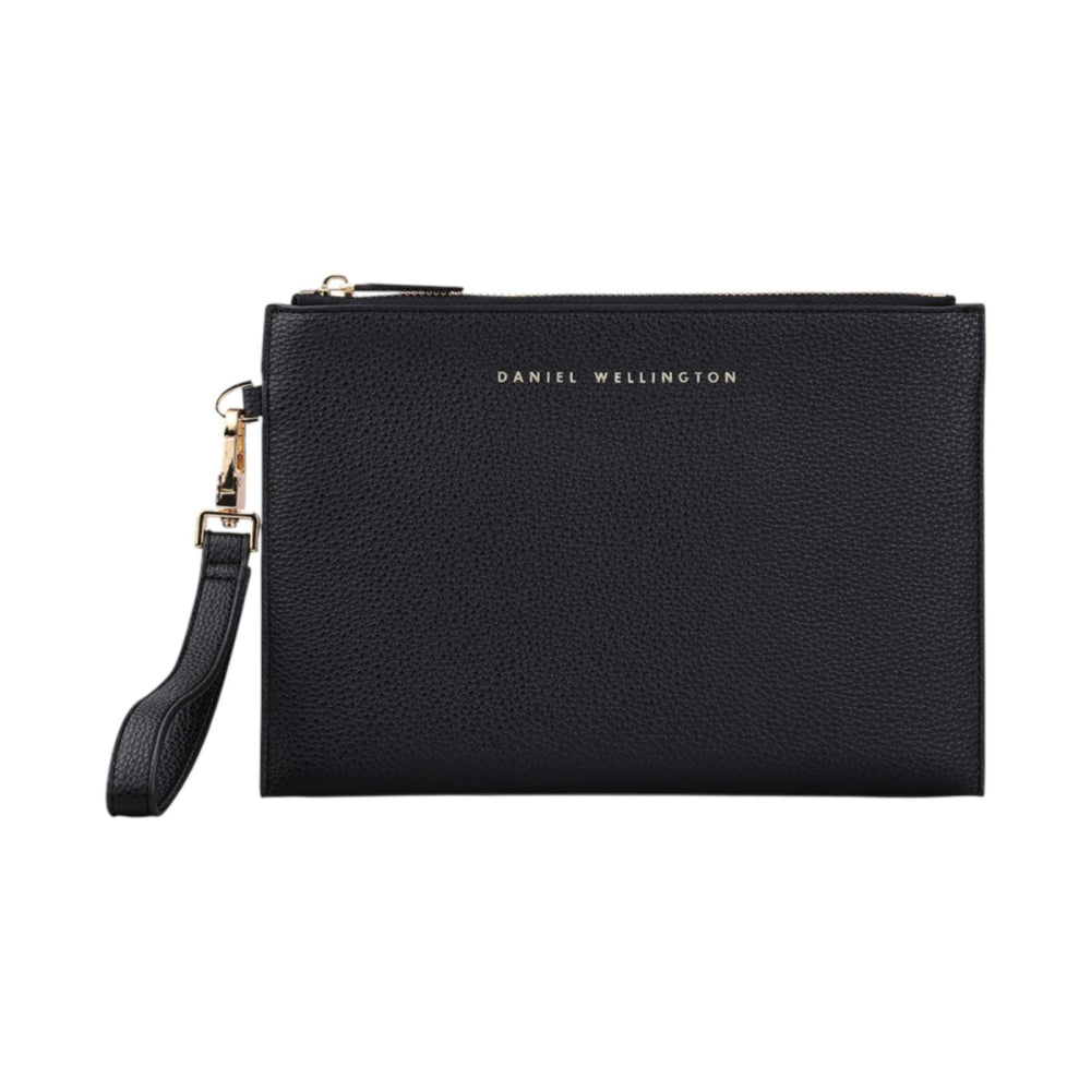 dw01900067 Pochette with handle black tumbled 25x17cm