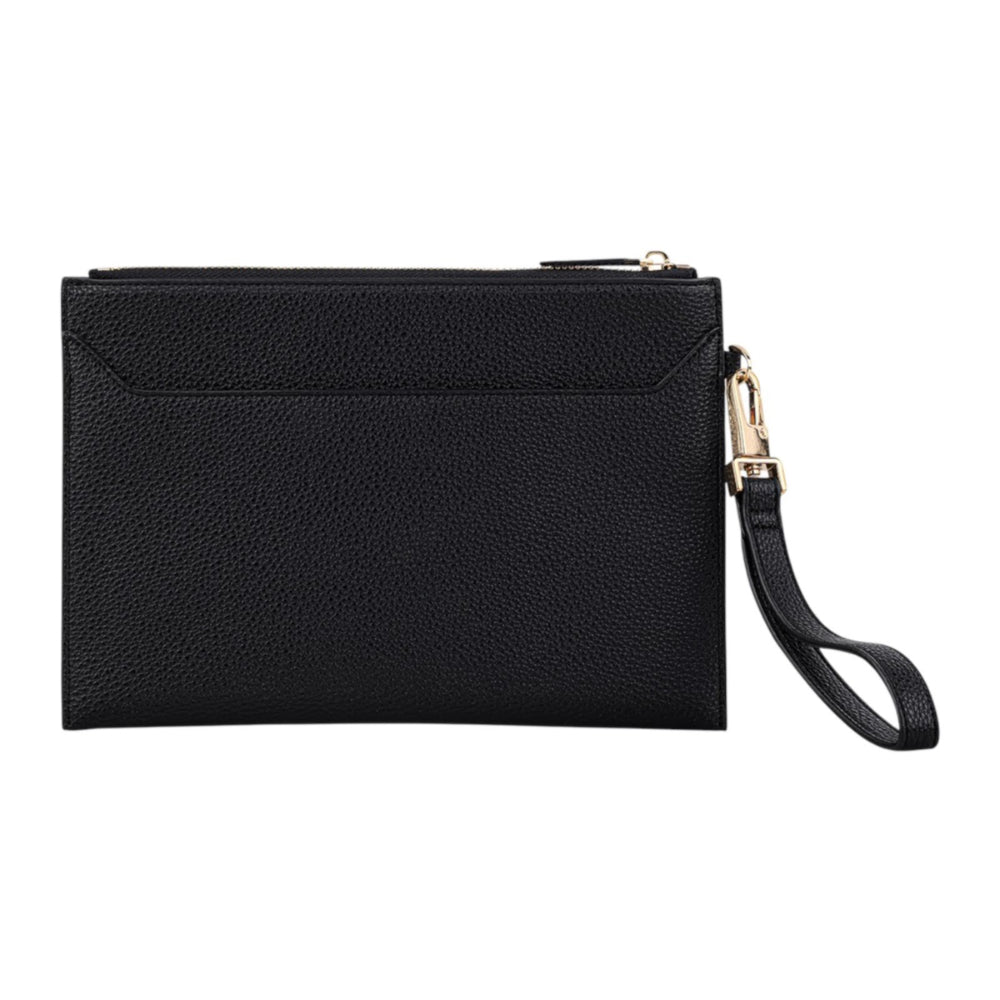 Pochette with handle black bottalato 25x17cm