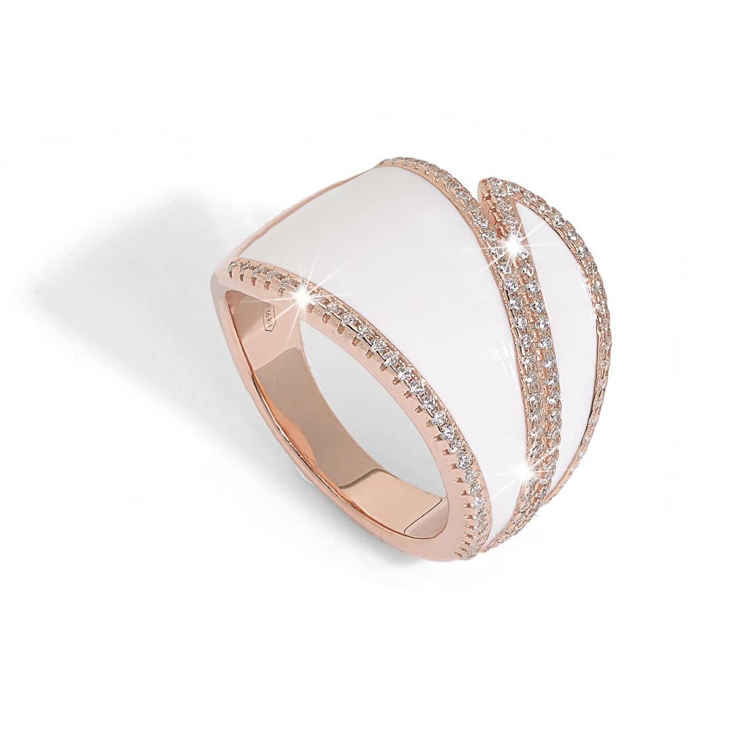 E15269-1 ANELLO IN ARGENTO 925 BAGNO ORO ROSA