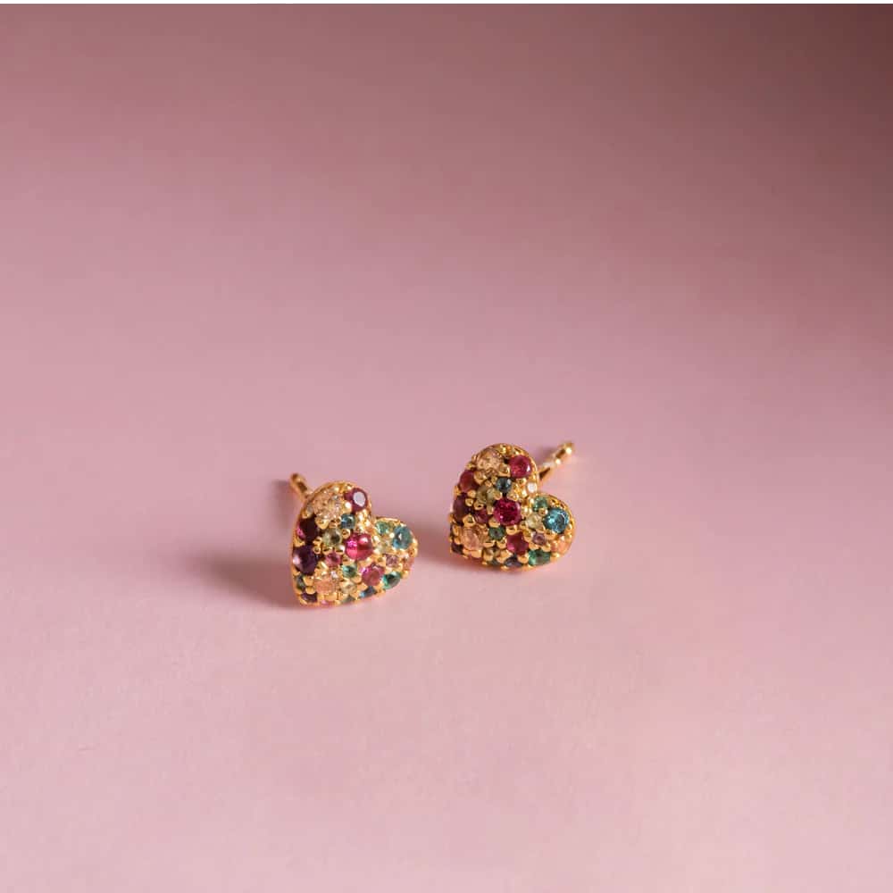 sj-e72350-xcz-yg orecchini ellera cuore con zircon