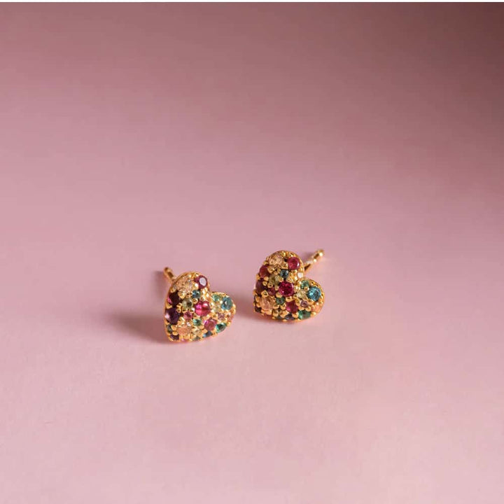 sj-e72350-xcz-yg orecchini ellera cuore con zircon