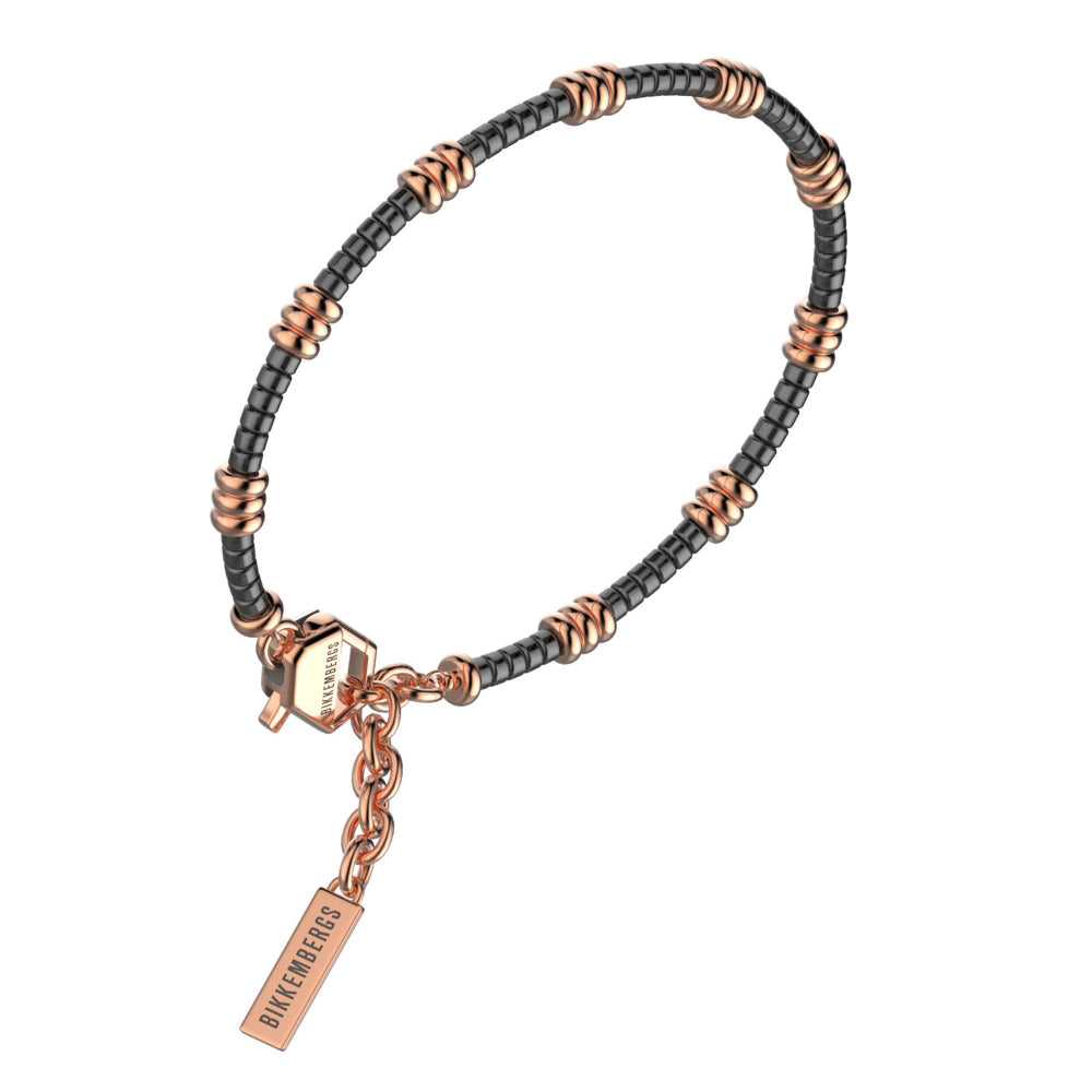 echb07 Steel bracelet with diamonds and stones