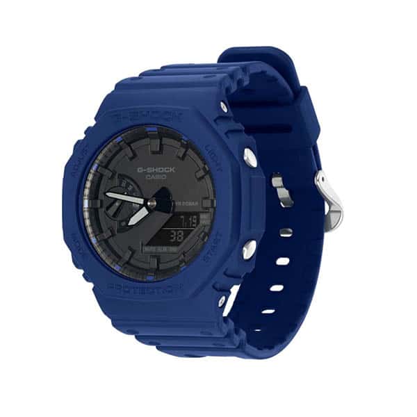 ga-2100-2aer g-shock blue black dial