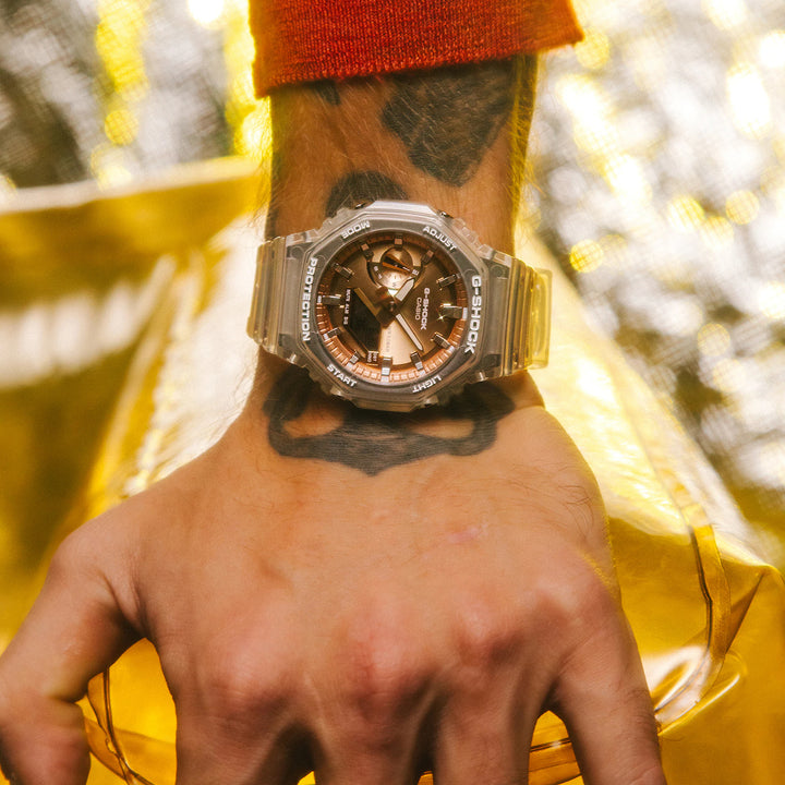 ga-2100bm-7a5er g-shock classic cinturino traspare