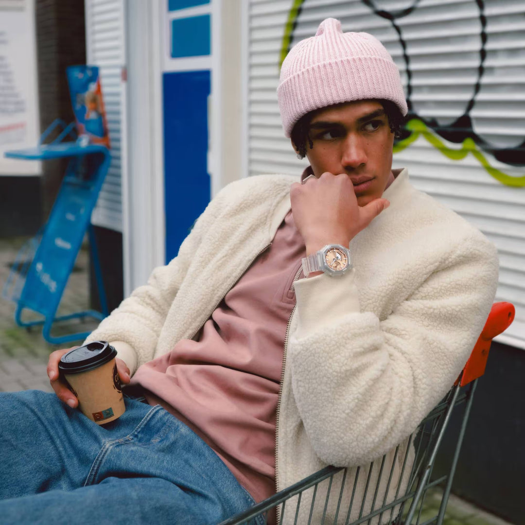 ga-2100bm-7a5er g-shock classic cinturino traspare