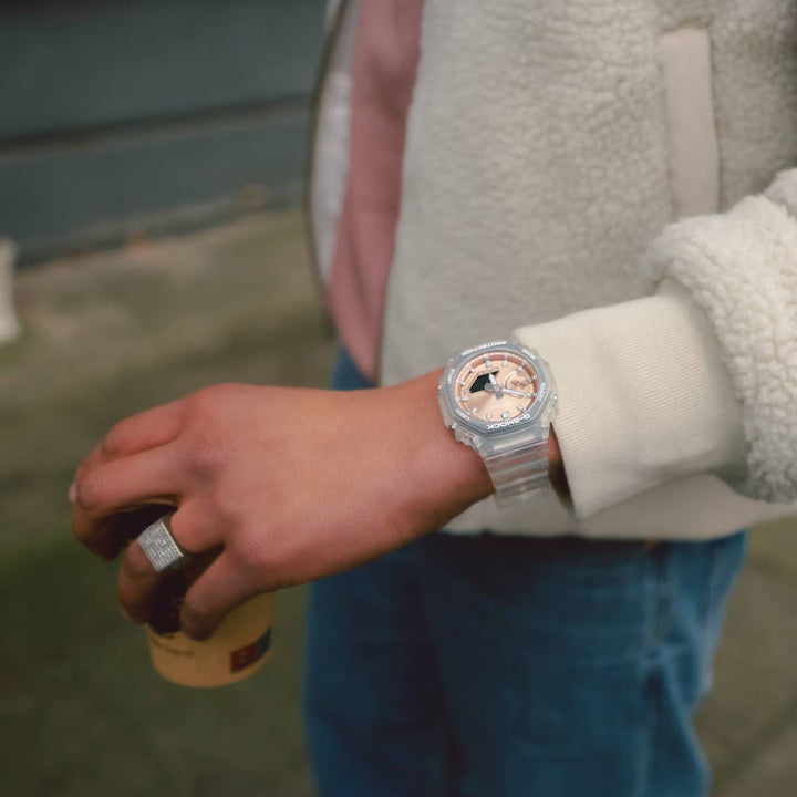 ga-2100bm-7a5er g-shock classic cinturino traspare