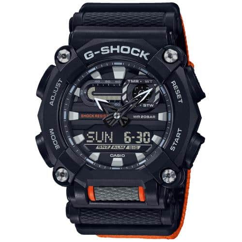 GA-900C-1A4ER G-SHOCK DIG-ANA NERO E ARANCIONE
