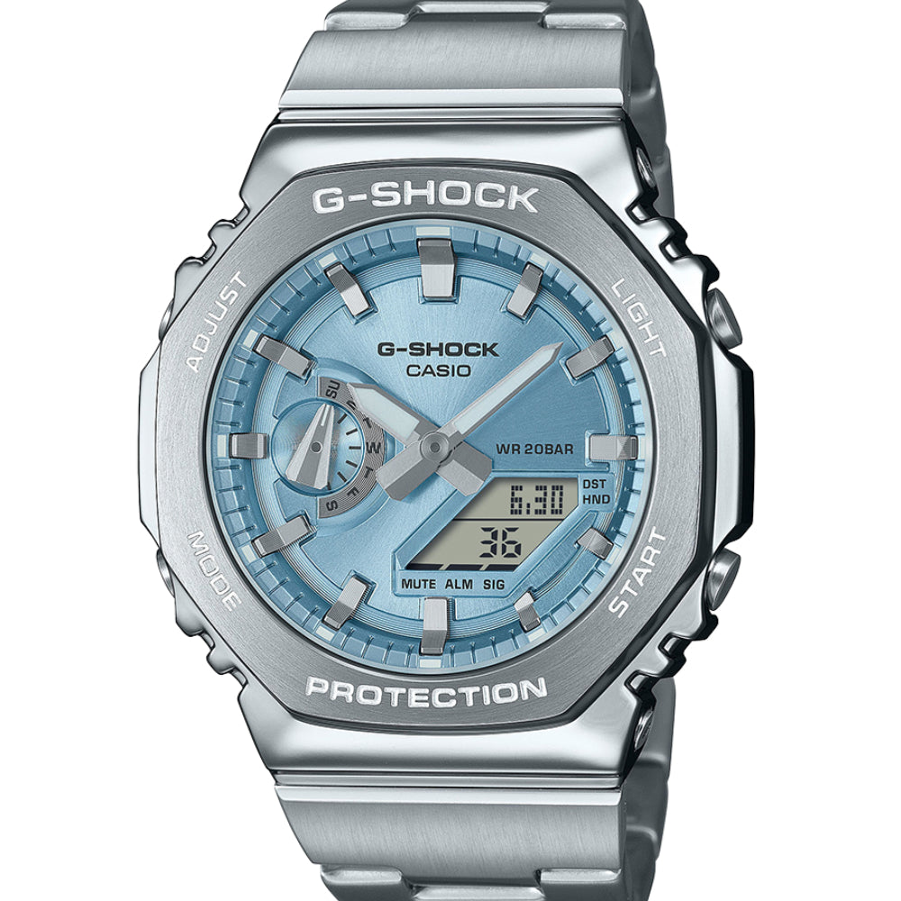 GM-2110D-2AER G-SHOCK STEEL LIGHT BLUE DIAL