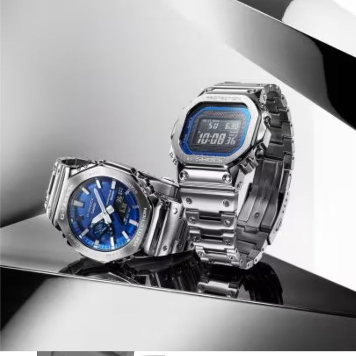 gm-b2100ad-2aer g-shock men's steel blue dial