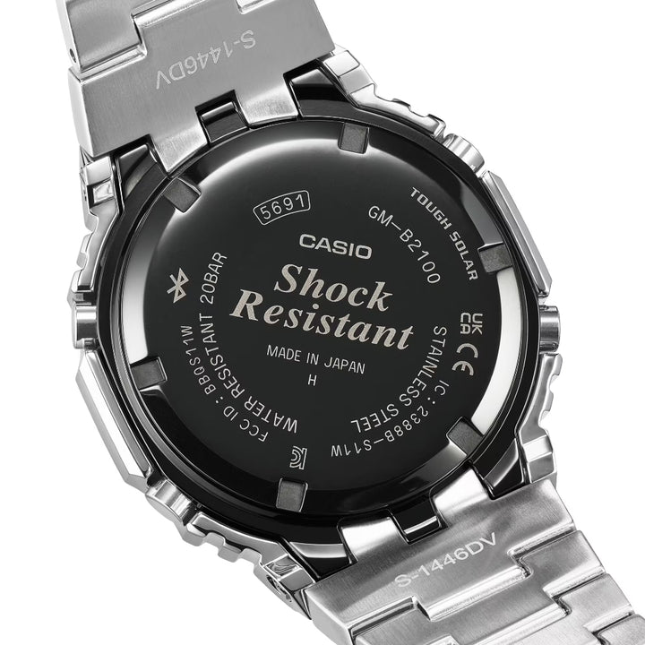 gm-b2100ad-2aer g-shock men's steel blue dial