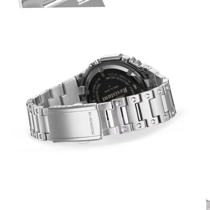 gm-b2100ad-2aer g-shock men's steel blue dial