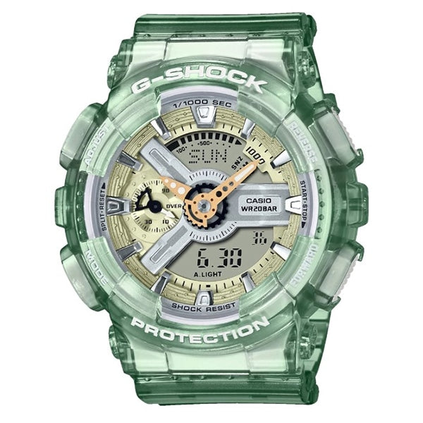 gma-s110gs-3aer g-shock quadrante dorato