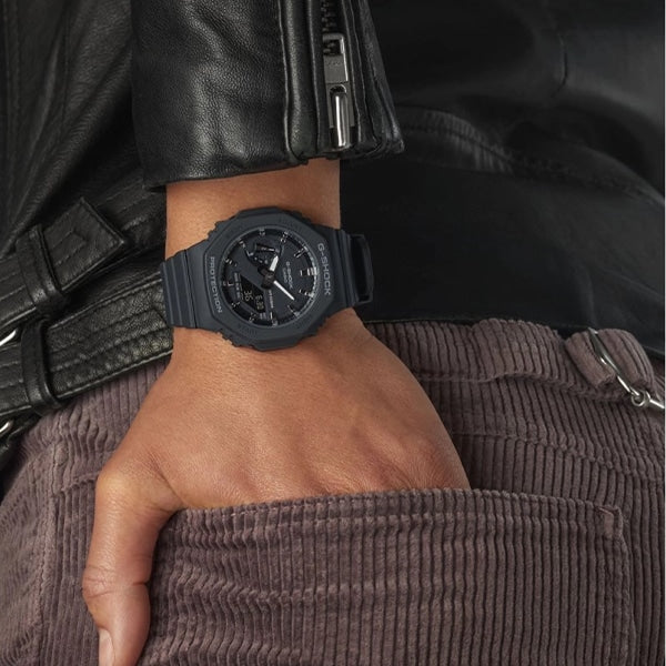 gma-s2100-1aer g-shock black dial with r indexes