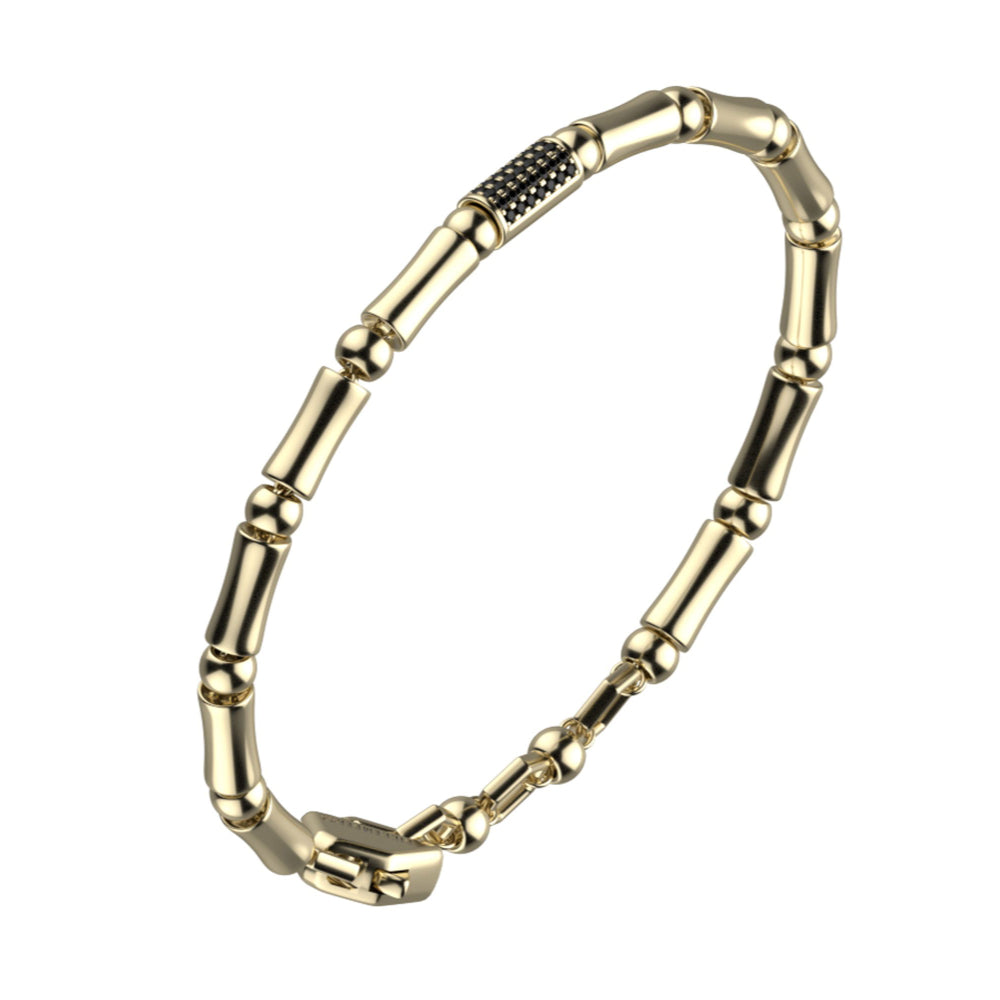 hab10gg Steel bracelet with diamonds