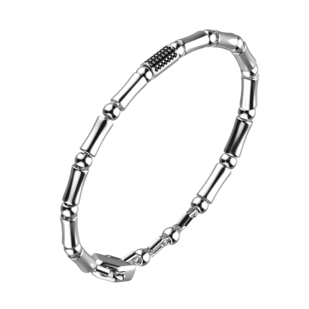 hab10ww Steel bracelet with diamonds