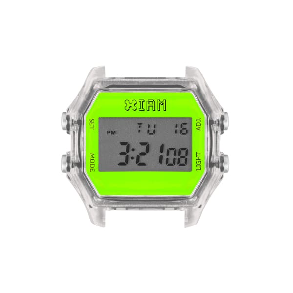 IAM-123 IAM LARGE TRANSPARENT CASE - NEON GREEN