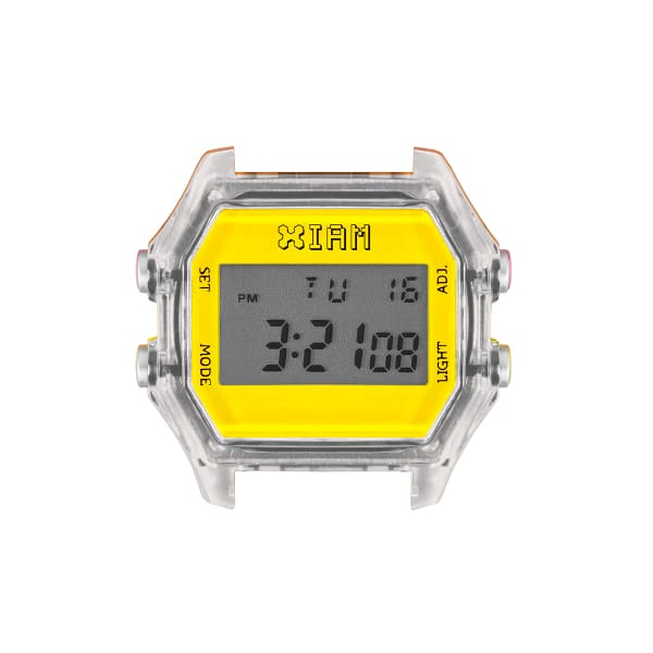 IAM-124 IAM LARGE TRANSPARENT CASE - NEON YELLOW