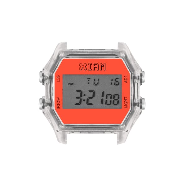 IAM-125 IAM LARGE TRANSPARENT CASE NEON ORANGE
