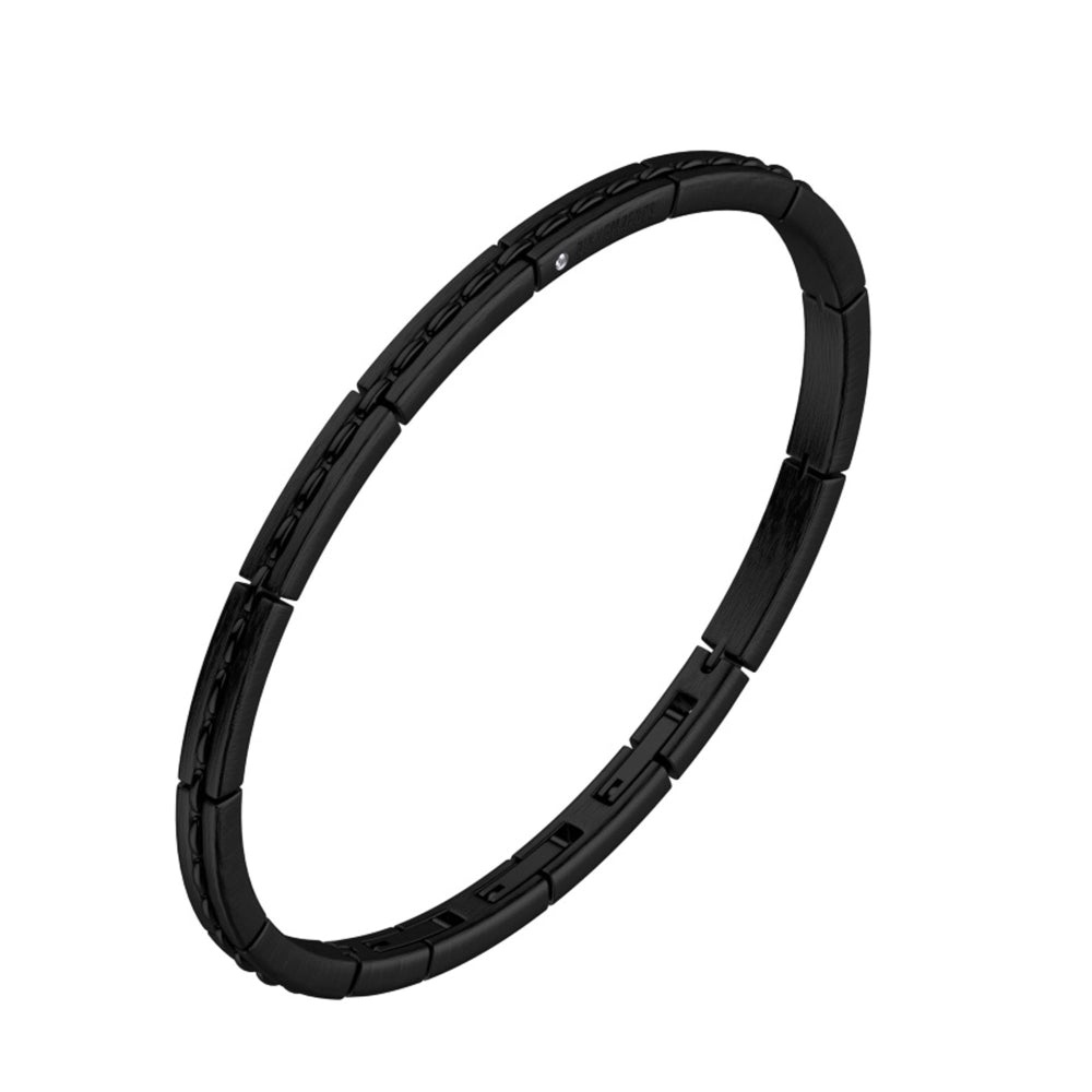 inpb02bb Steel bracelet with diamonds