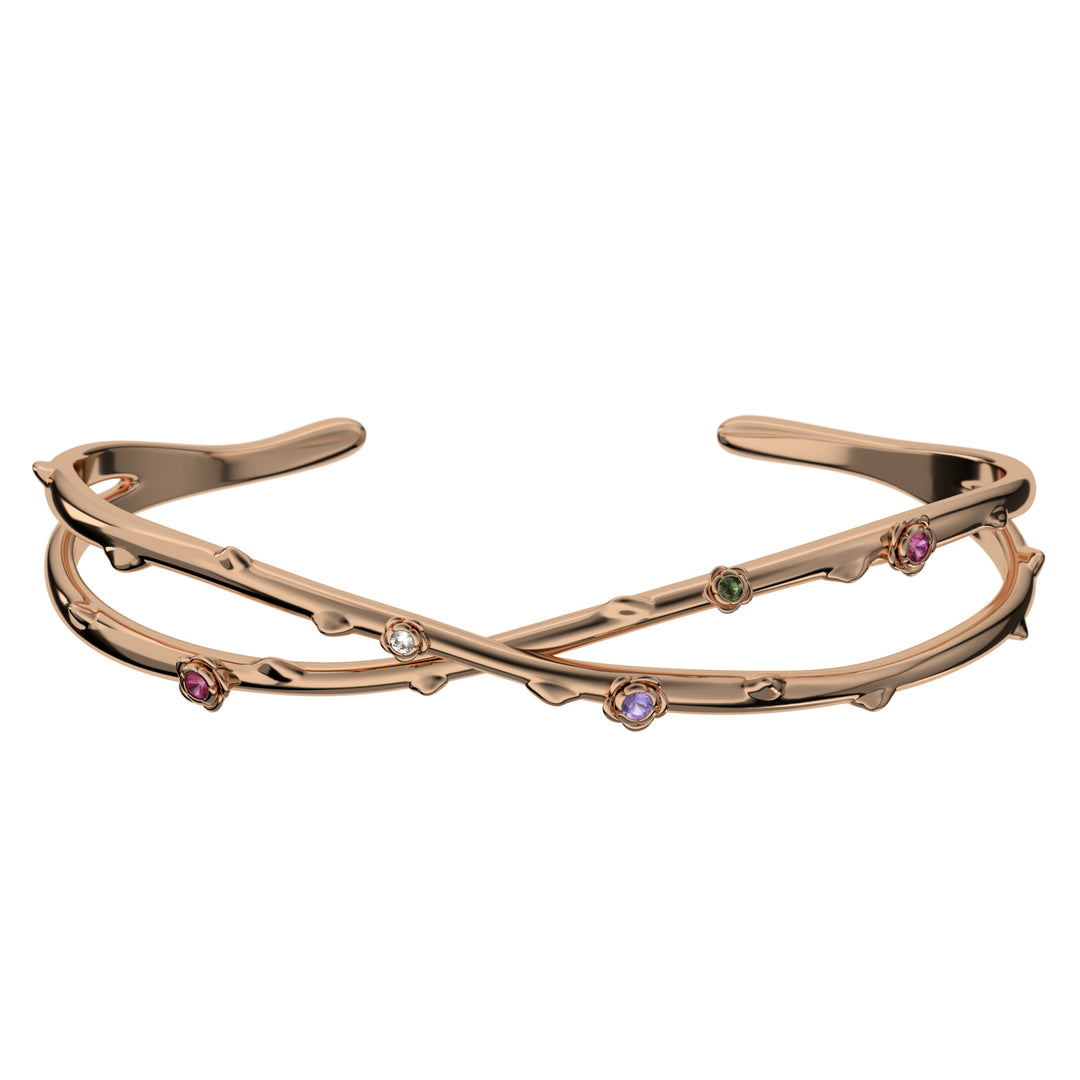 jrrr08rr anello roses in lega di titanio rose ip e