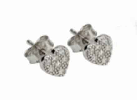 OR1121Y ORECCHINI ARGENTO RODIATO E ZIRCONI