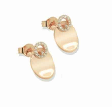 OR1139Z ORECCHINI ARGENTO ROSE' E ZIRCONI