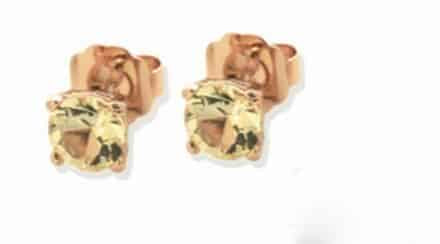 OR2134R ORECCHINI BRONZO ROSE' CRISTAL CITRINO