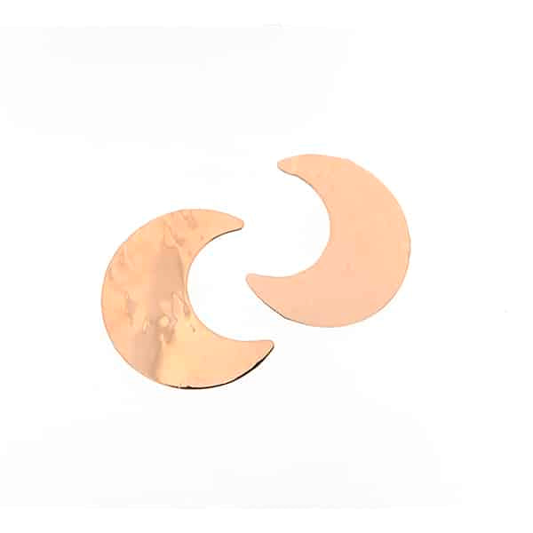 ORMTLOB4 ORECCHINI AL LOBO MARTELLATO LUNA