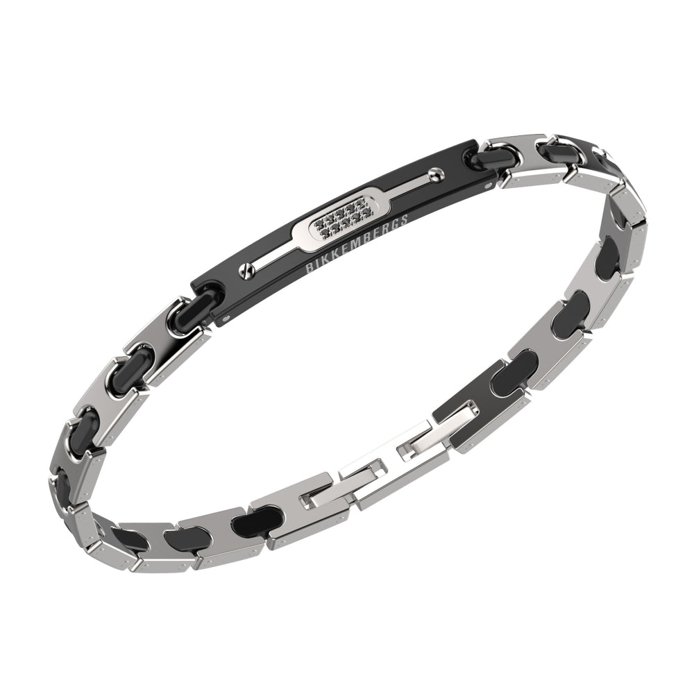 perb03wb Steel bracelet with diamonds
