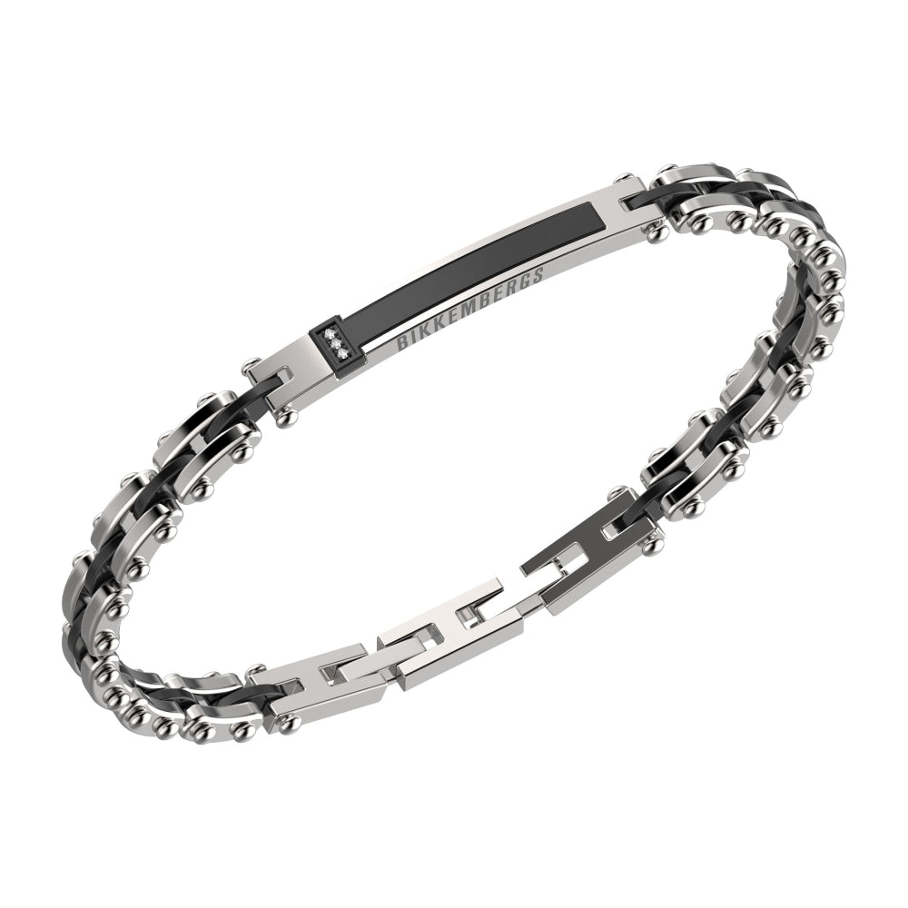 perb04wb Steel bracelet with diamonds