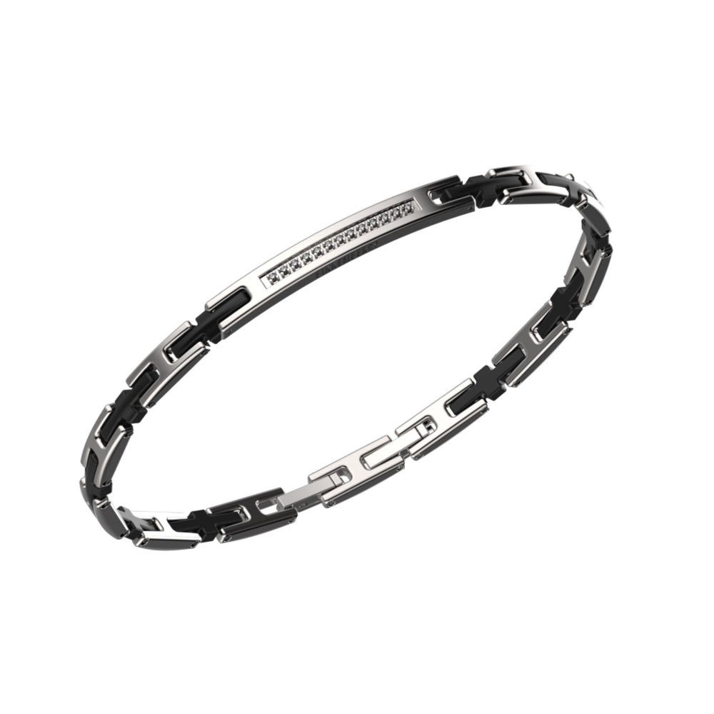 perb20wb Steel bracelet with diamonds