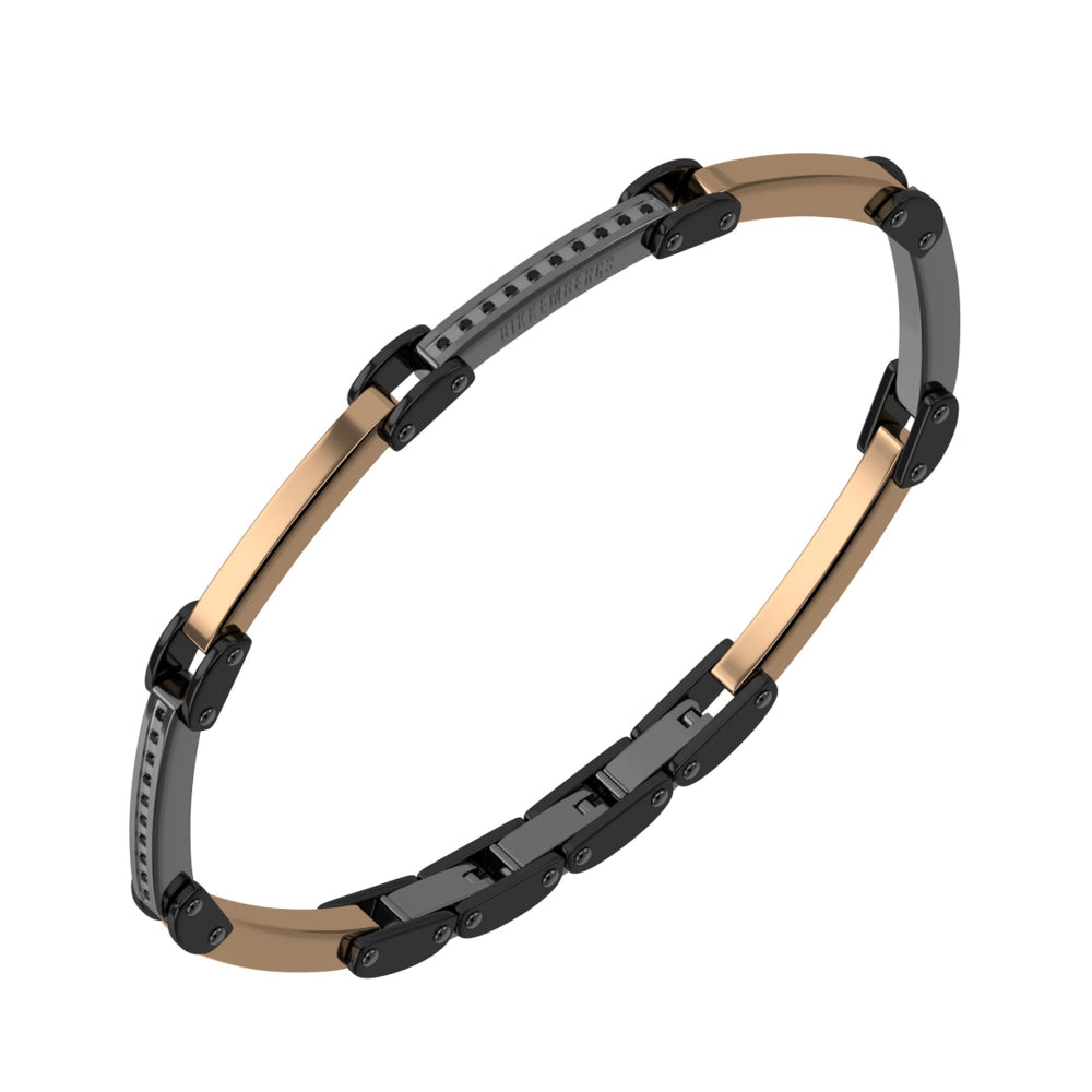 perb22br Steel bracelet with diamonds