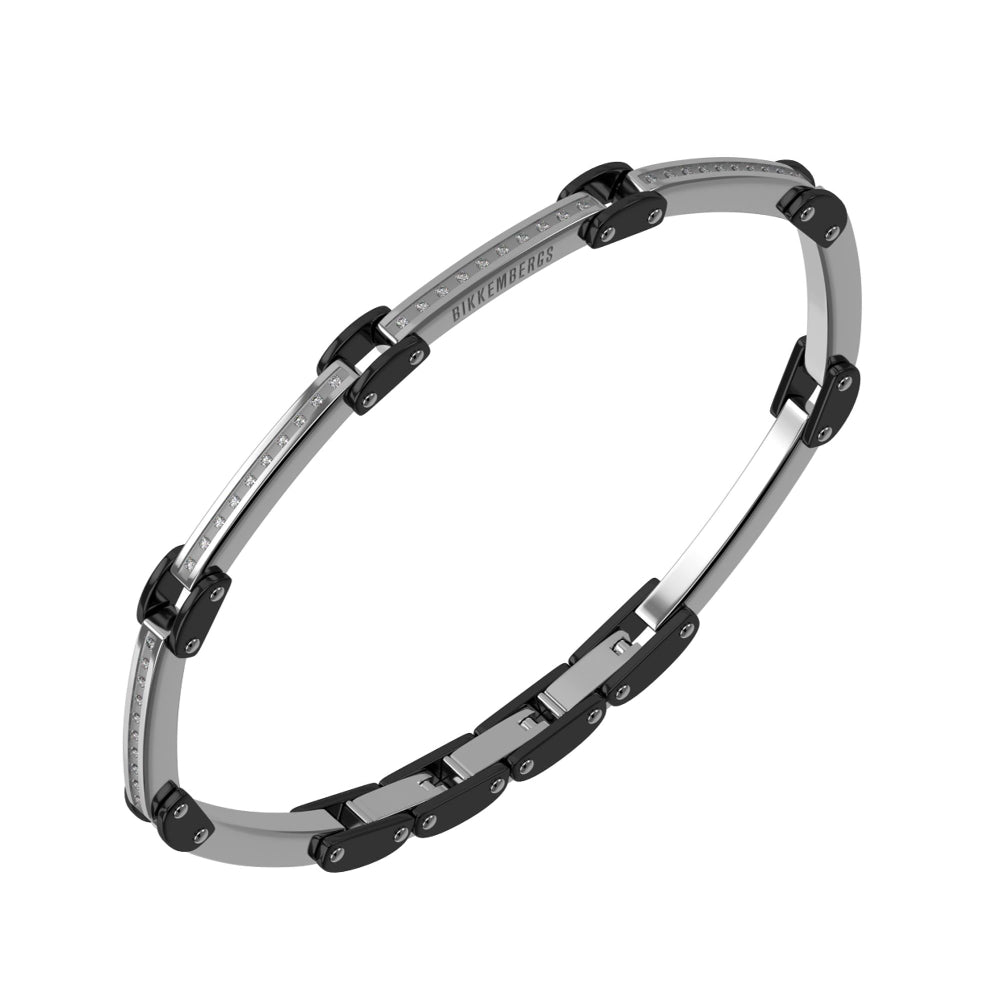 perb22wb Steel and diamond bracelet