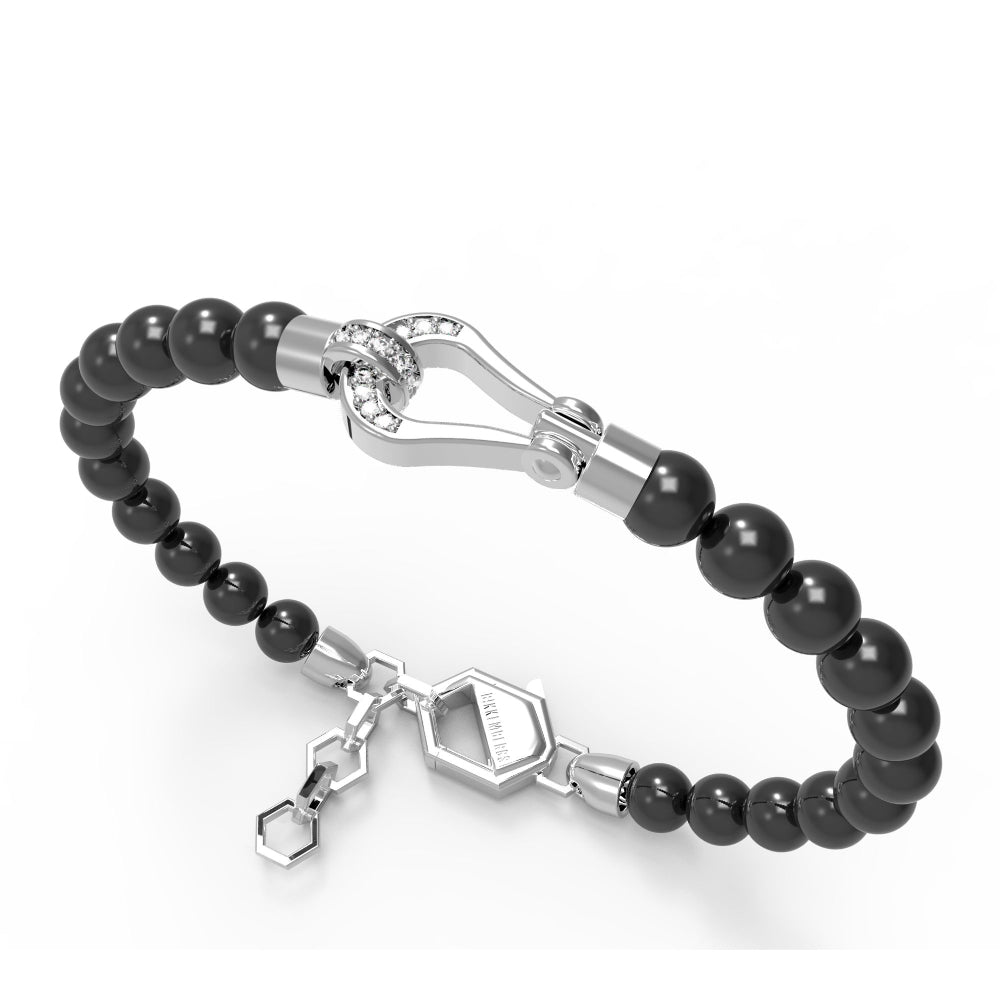 perb27ww Steel, ceramic and diamond bracelet gr