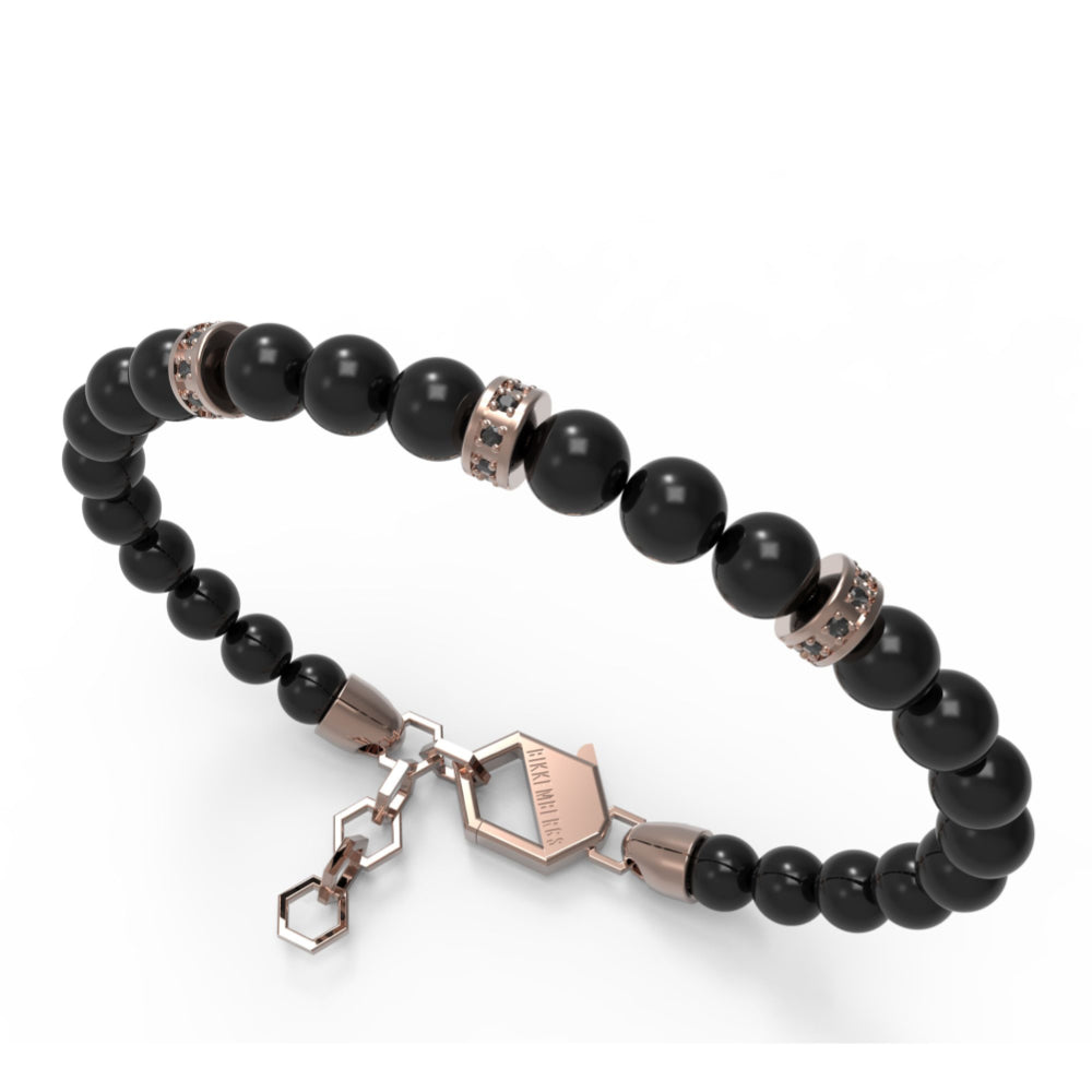 perb28br Steel, ceramic and diamond bracelet gr