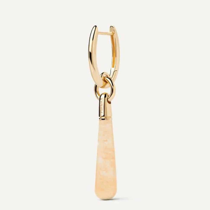 pg01-090-u single aventurine hoop earring