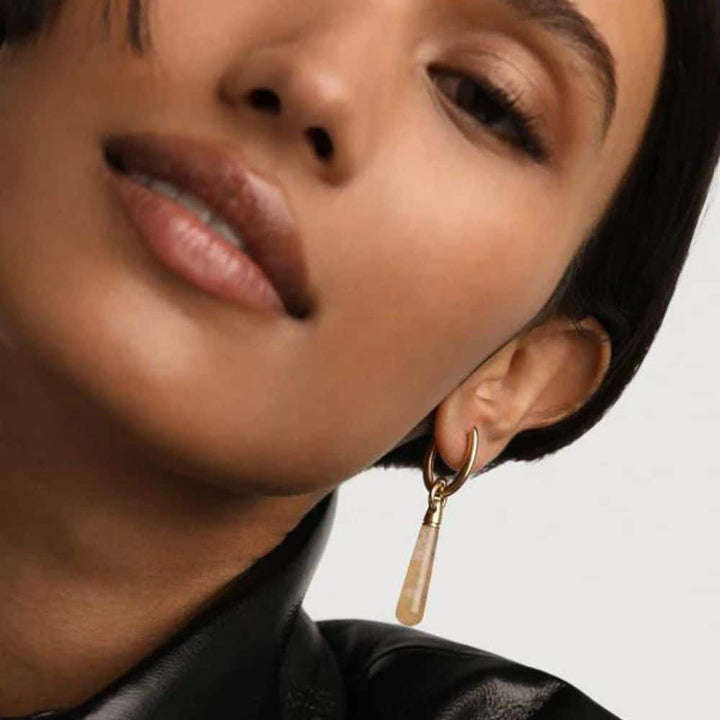 pg01-090-u single aventurine hoop earring