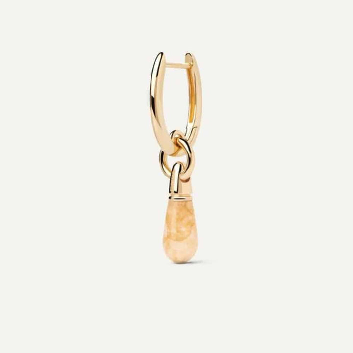 pg01-095-u single aventurine hoop earring