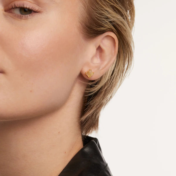 Suki rutile Quartz single earrings