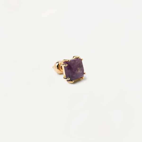 pg01-655-u Suki charoite Single Earrings