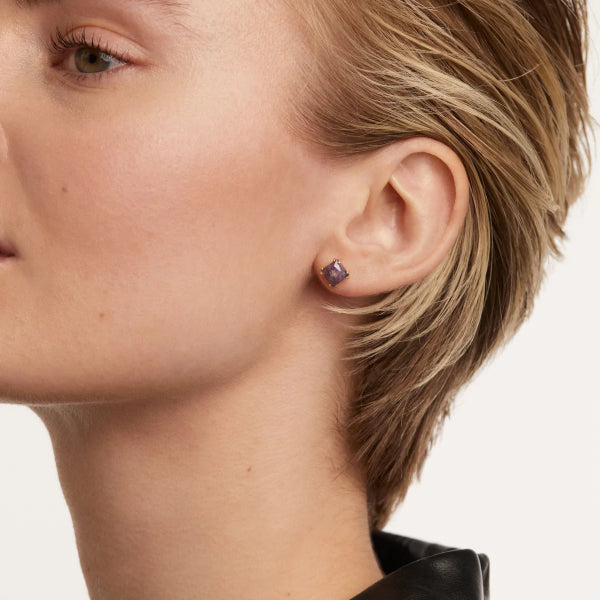 Suki charoite Single Earrings